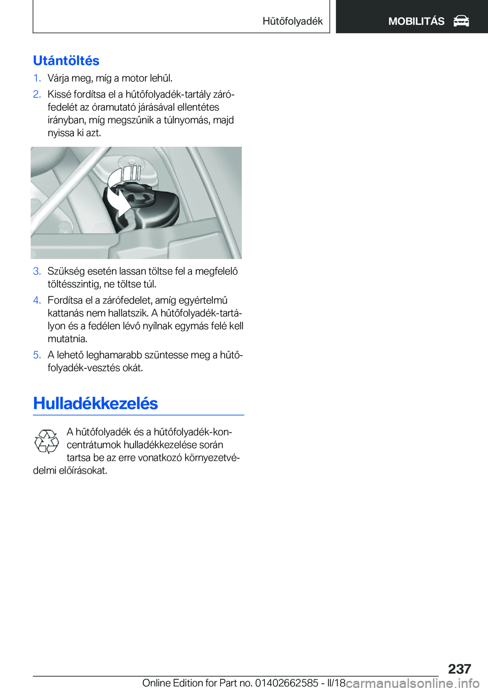 BMW M2 2018  Kezelési útmutató (in Hungarian) �U�t�