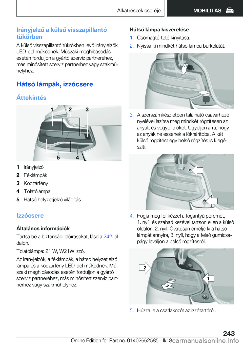 BMW M2 2018  Kezelési útmutató (in Hungarian) �I�r�