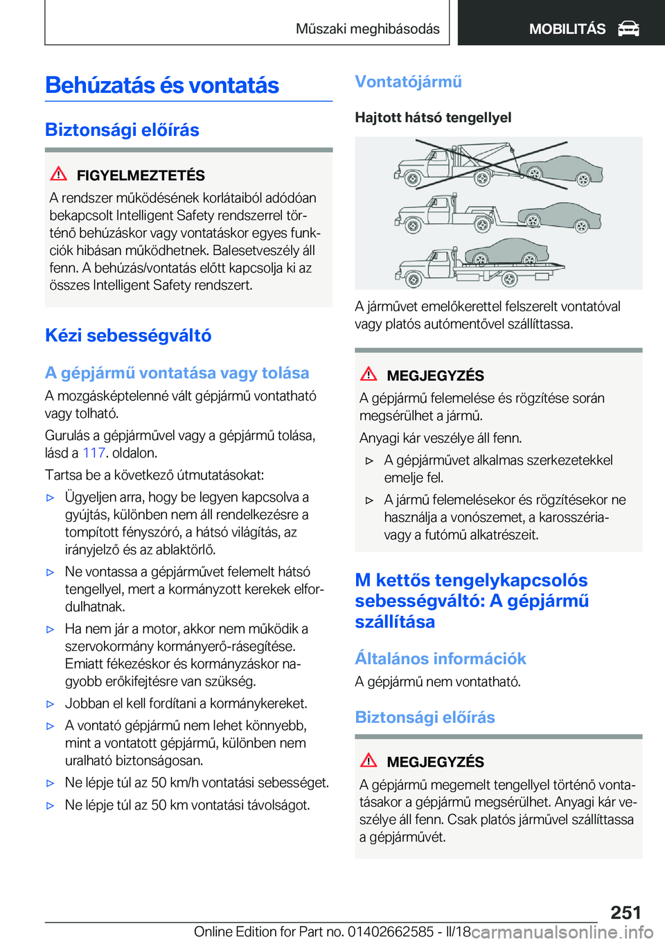 BMW M2 2018  Kezelési útmutató (in Hungarian) �B�e�h�