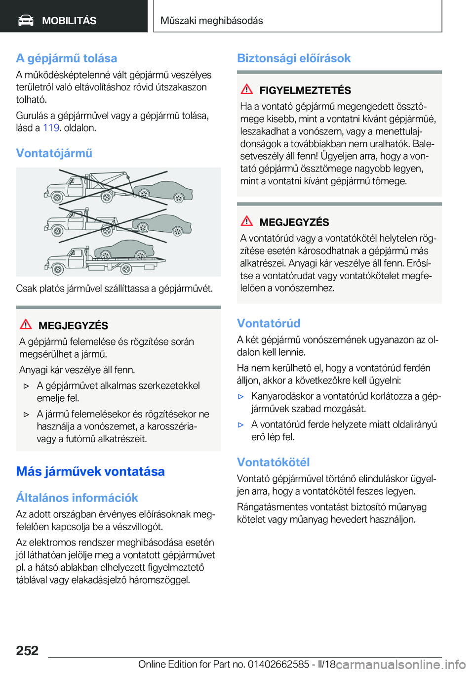 BMW M2 2018  Kezelési útmutató (in Hungarian) �A��g�