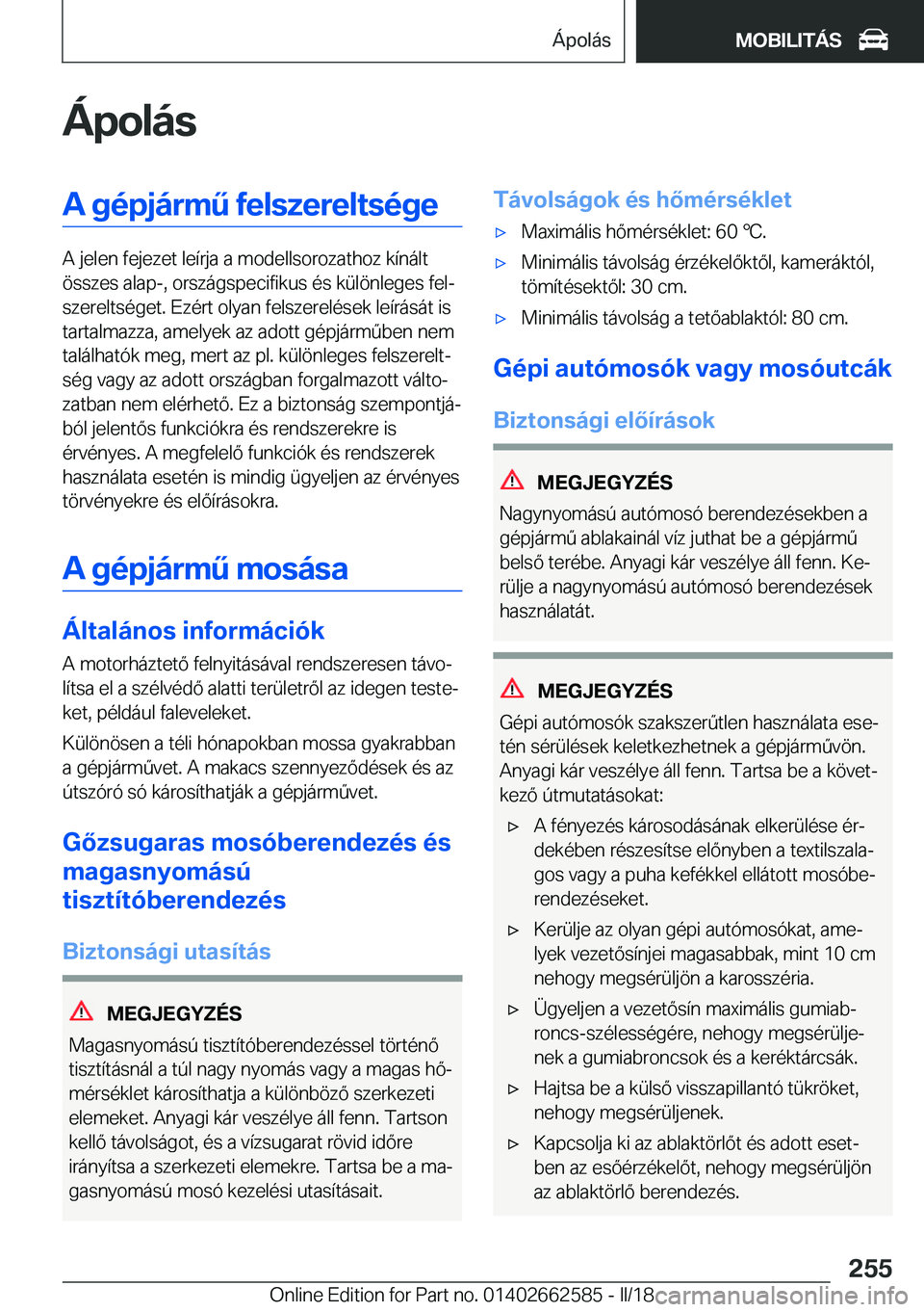 BMW M2 2018  Kezelési útmutató (in Hungarian) �