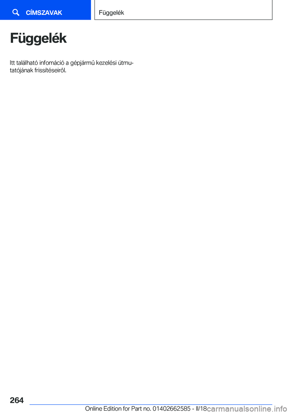 BMW M2 2018  Kezelési útmutató (in Hungarian) �F�