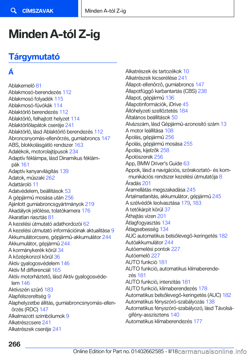 BMW M2 2018  Kezelési útmutató (in Hungarian) �M�i�n�d�e�n��A�-�t�