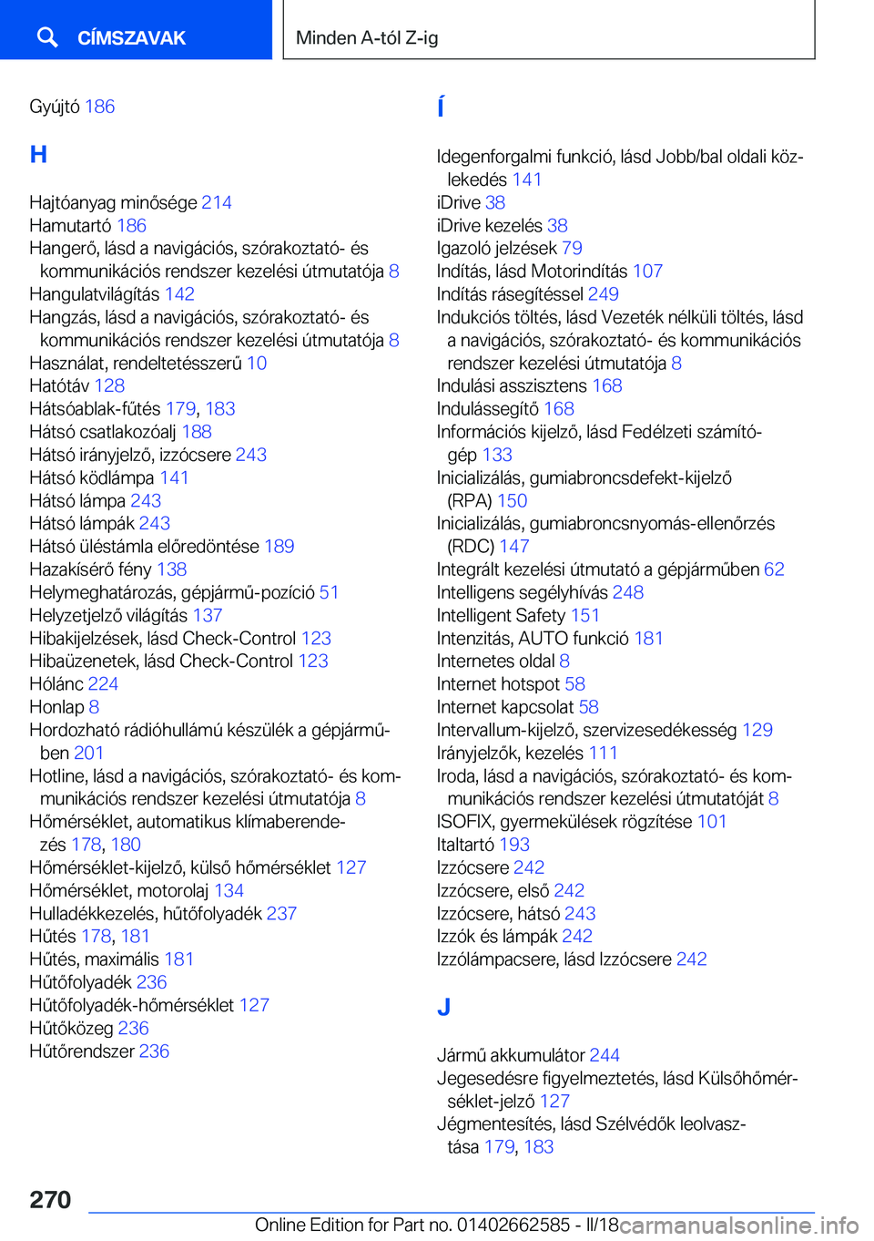 BMW M2 2018  Kezelési útmutató (in Hungarian) �G�y�