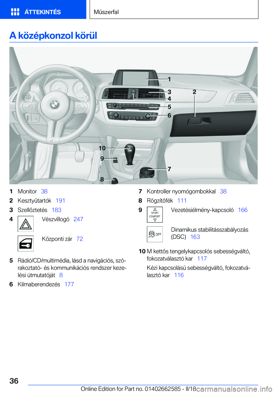 BMW M2 2018  Kezelési útmutató (in Hungarian) �A��k�
