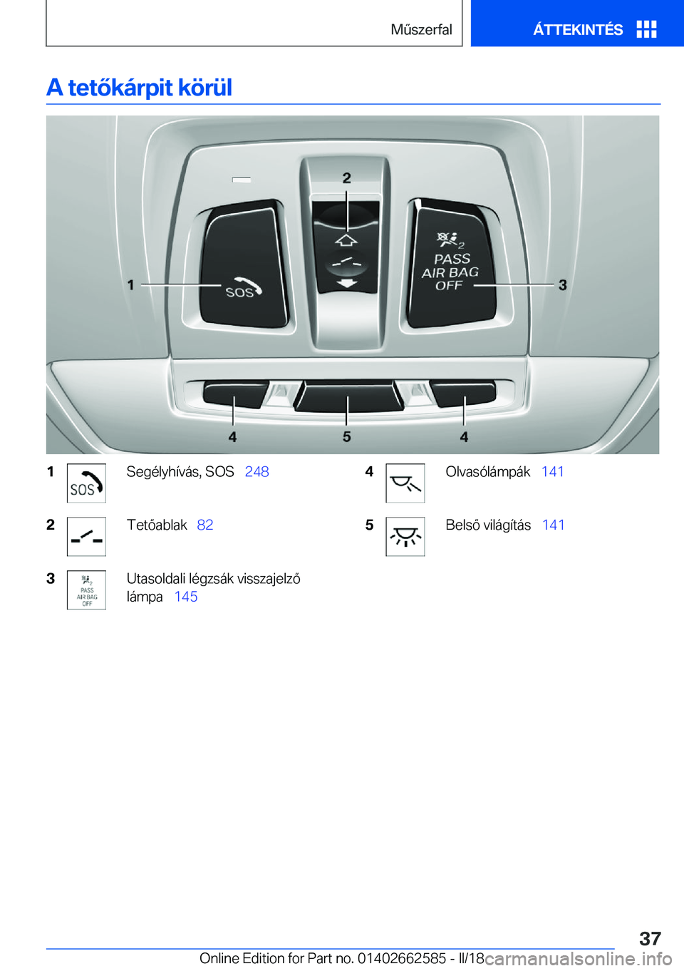 BMW M2 2018  Kezelési útmutató (in Hungarian) �A��t�e�t�