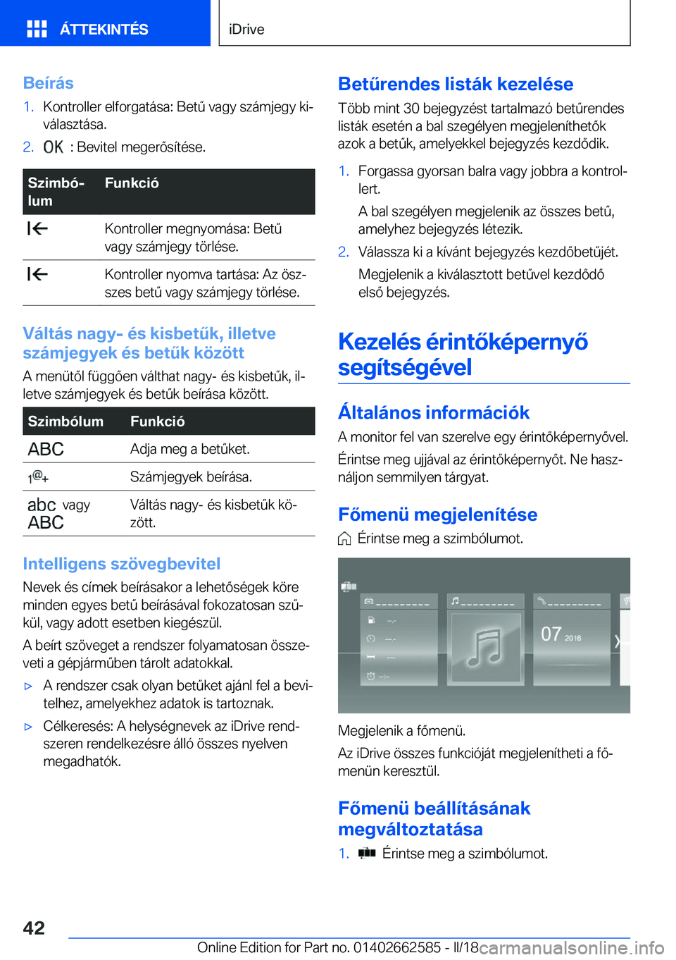 BMW M2 2018  Kezelési útmutató (in Hungarian) �B�e�