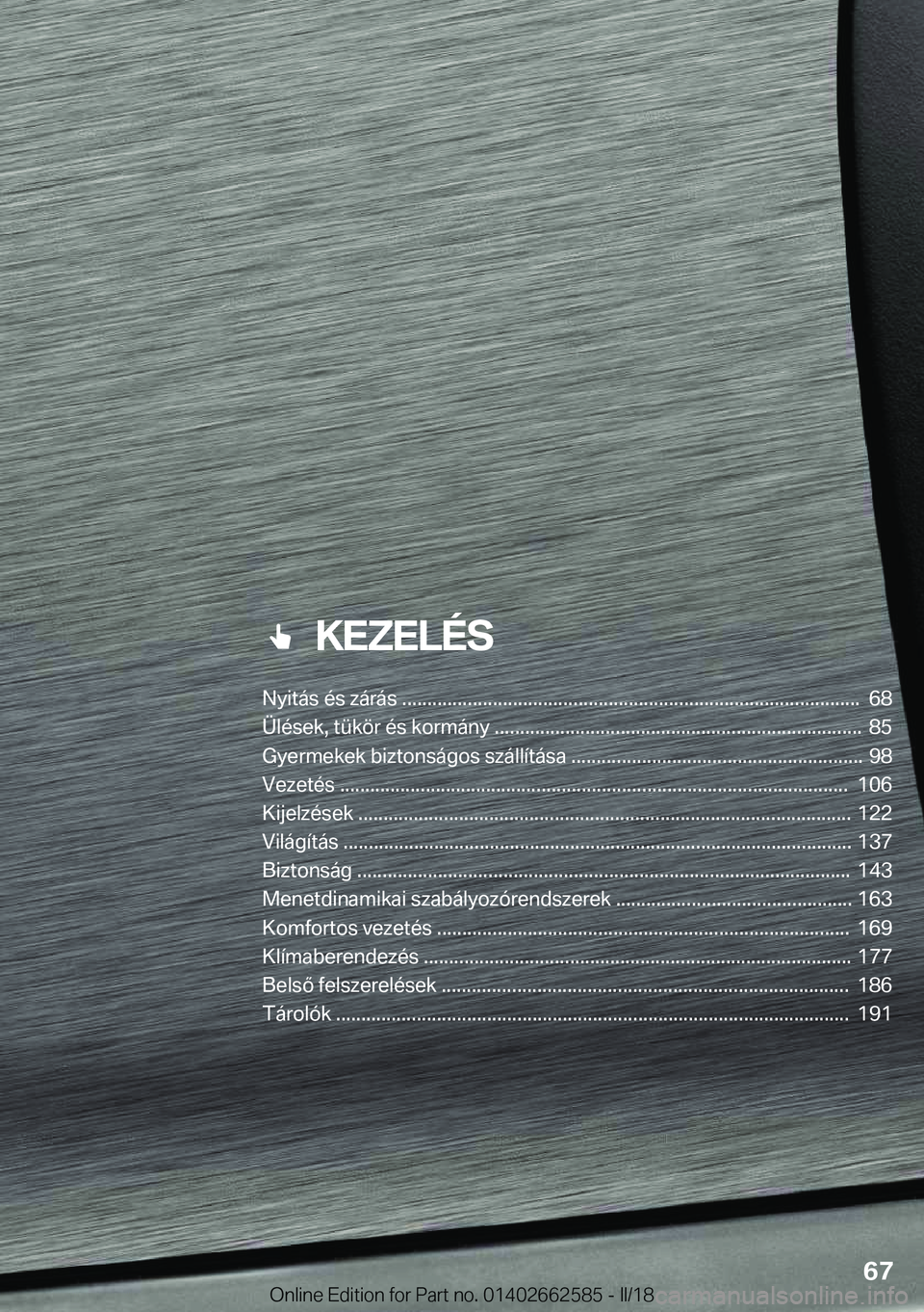 BMW M2 2018  Kezelési útmutató (in Hungarian) ���K�E�Z�E�L�