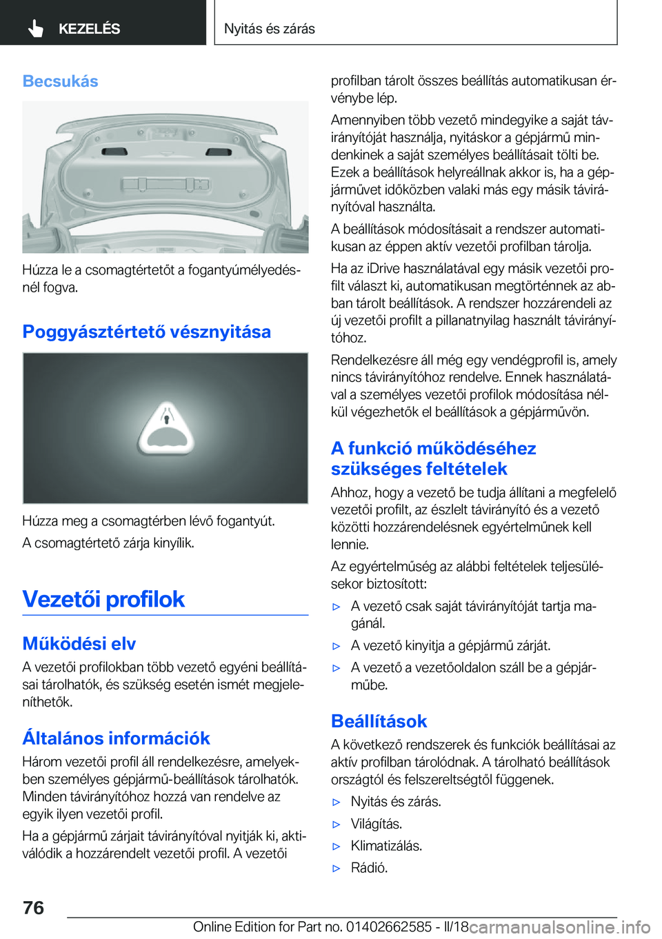 BMW M2 2018  Kezelési útmutató (in Hungarian) �B�e�c�s�u�k�