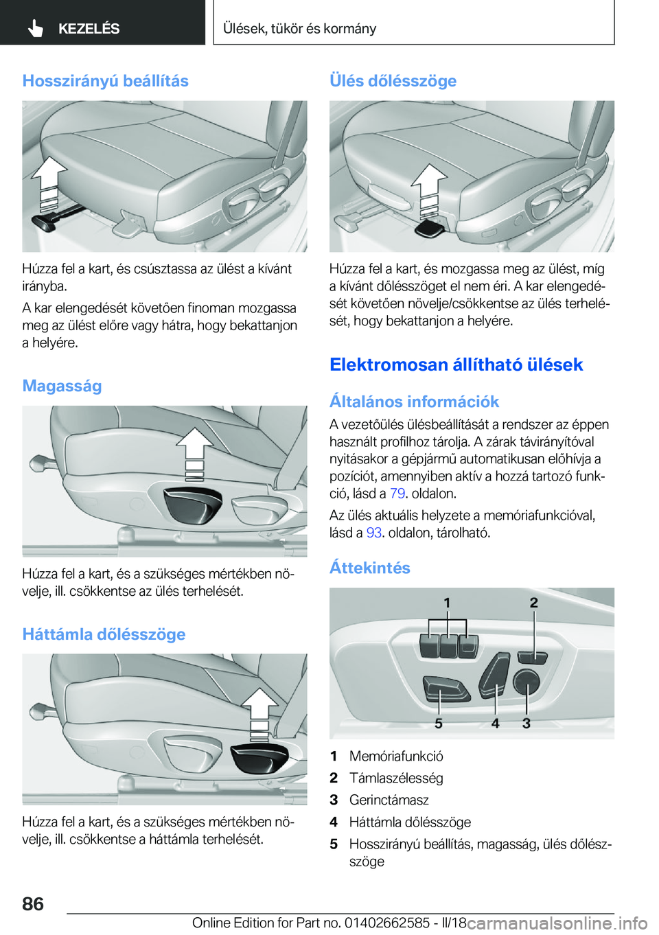 BMW M2 2018  Kezelési útmutató (in Hungarian) �H�o�s�s�z�i�r�