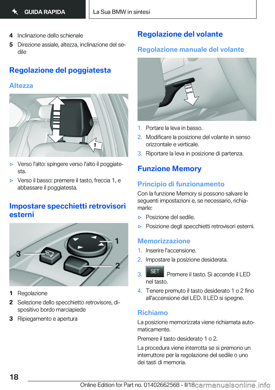 BMW M2 2018  Libretti Di Uso E manutenzione (in Italian) �4�I�n�c�l�i�n�a�z�i�o�n�e� �d�e�l�l�o� �s�c�h�i�e�n�a�l�e�5�D�i�r�e�z�i�o�n�e� �a�s�s�i�a�l�e�,� �a�l�t�e�z�z�a�,� �i�n�c�l�i�n�a�z�i�o�n�e� �d�e�l� �s�eª
�d�i�l�e
�R�e�g�o�l�a�z�i�o�n�e��d�e�l��