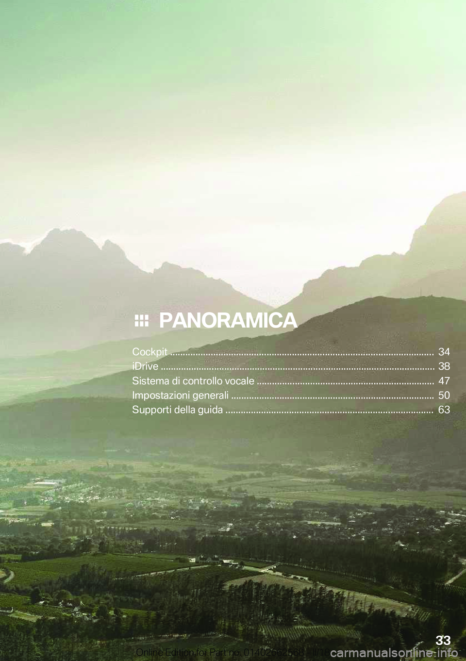 BMW M2 2018  Libretti Di Uso E manutenzione (in Italian) ���P�A�N�O�R�A�M�I�C�A
�C�o�c�k�p�i�t���������������������������������������������������������������������������������