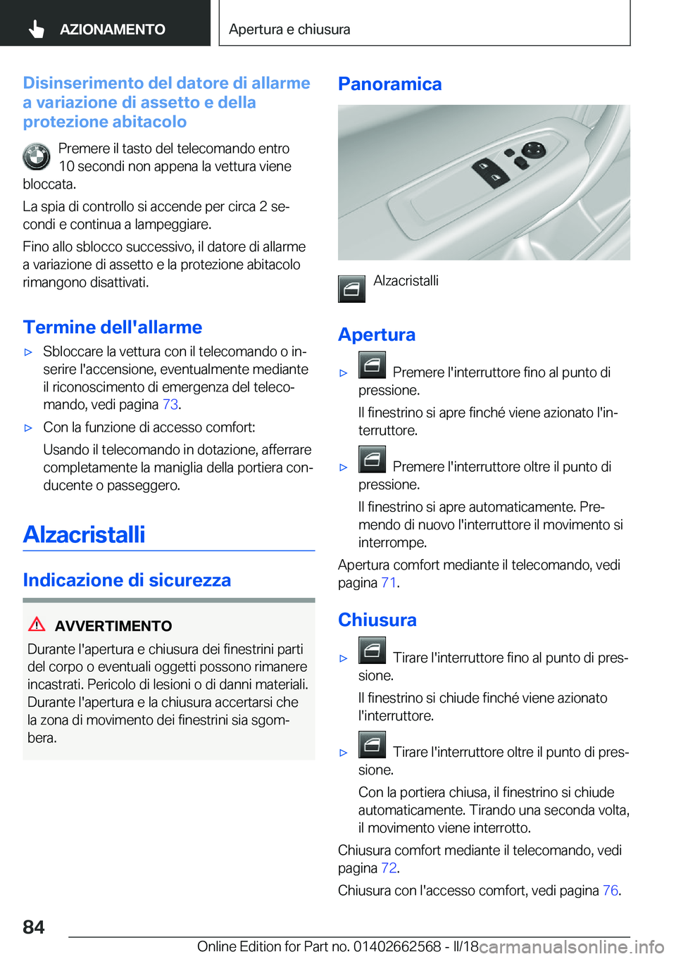 BMW M2 2018  Libretti Di Uso E manutenzione (in Italian) �D�i�s�i�n�s�e�r�i�m�e�n�t�o��d�e�l��d�a�t�o�r�e��d�i��a�l�l�a�r�m�e
�a��v�a�r�i�a�z�i�o�n�e��d�i��a�s�s�e�t�t�o��e��d�e�l�l�a
�p�r�o�t�e�z�i�o�n�e��a�b�i�t�a�c�o�l�o
�P�r�e�m�e�r�e� �i�l� �