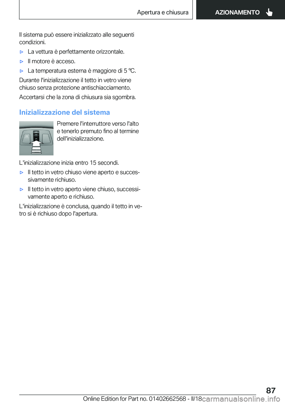 BMW M2 2018  Libretti Di Uso E manutenzione (in Italian) �I�l� �s�i�s�t�e�m�a� �p�u�