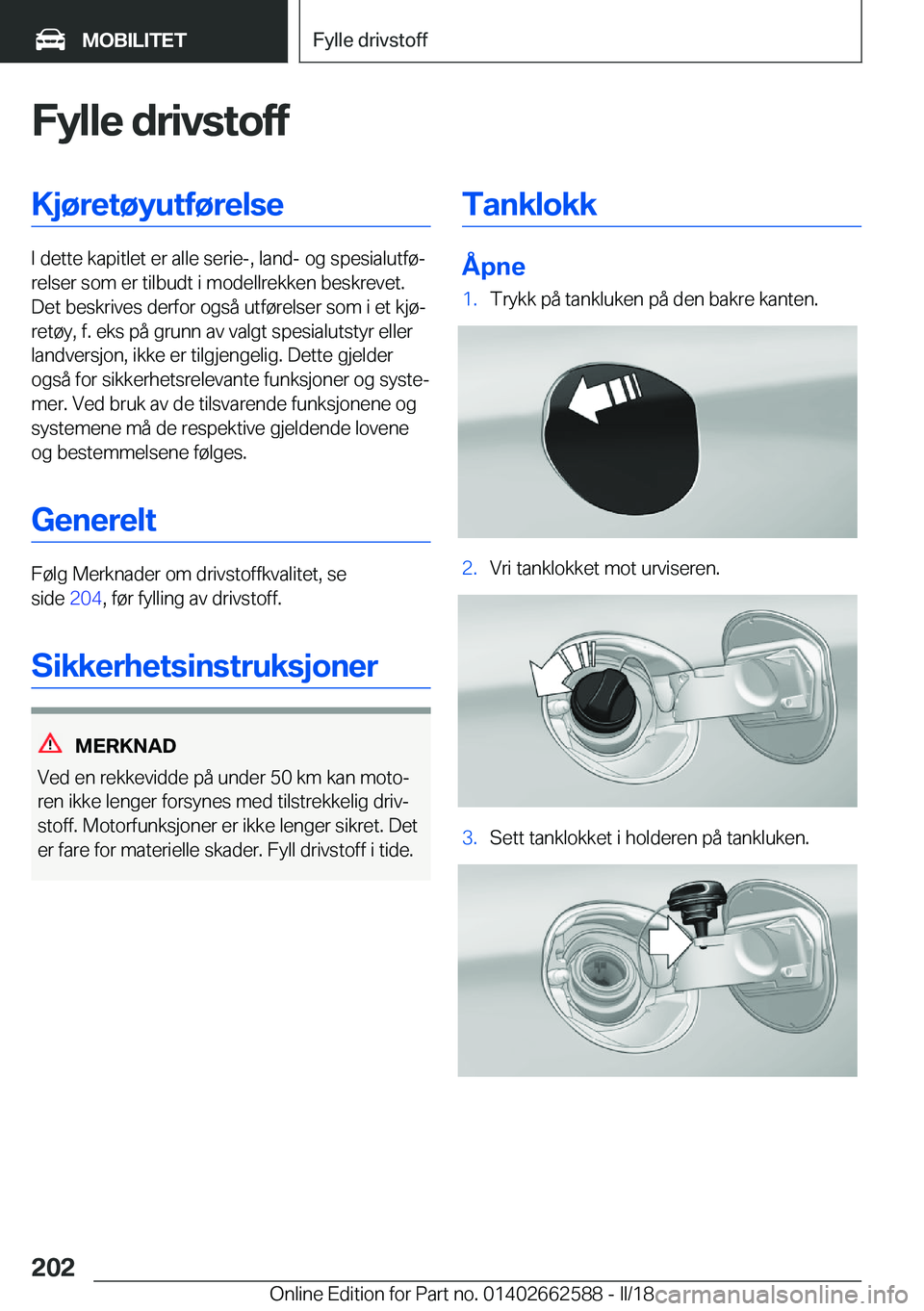 BMW M2 2018  InstruksjonsbØker (in Norwegian) �F�Z�l�l�e��d�r�i�v�s�t�o�f�f�K�j�