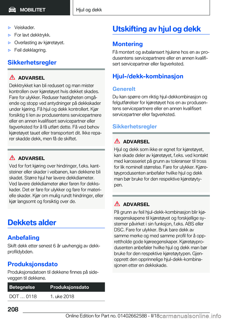 BMW M2 2018  InstruksjonsbØker (in Norwegian) 'x�V�e�i�s�k�a�d�e�r�.'x�F�o�r� �l�a�v�t� �d�e�k�k�t�r�y�k�k�.'x�O�v�e�r�l�a�s�t�i�n�g� �a�v� �k�j�