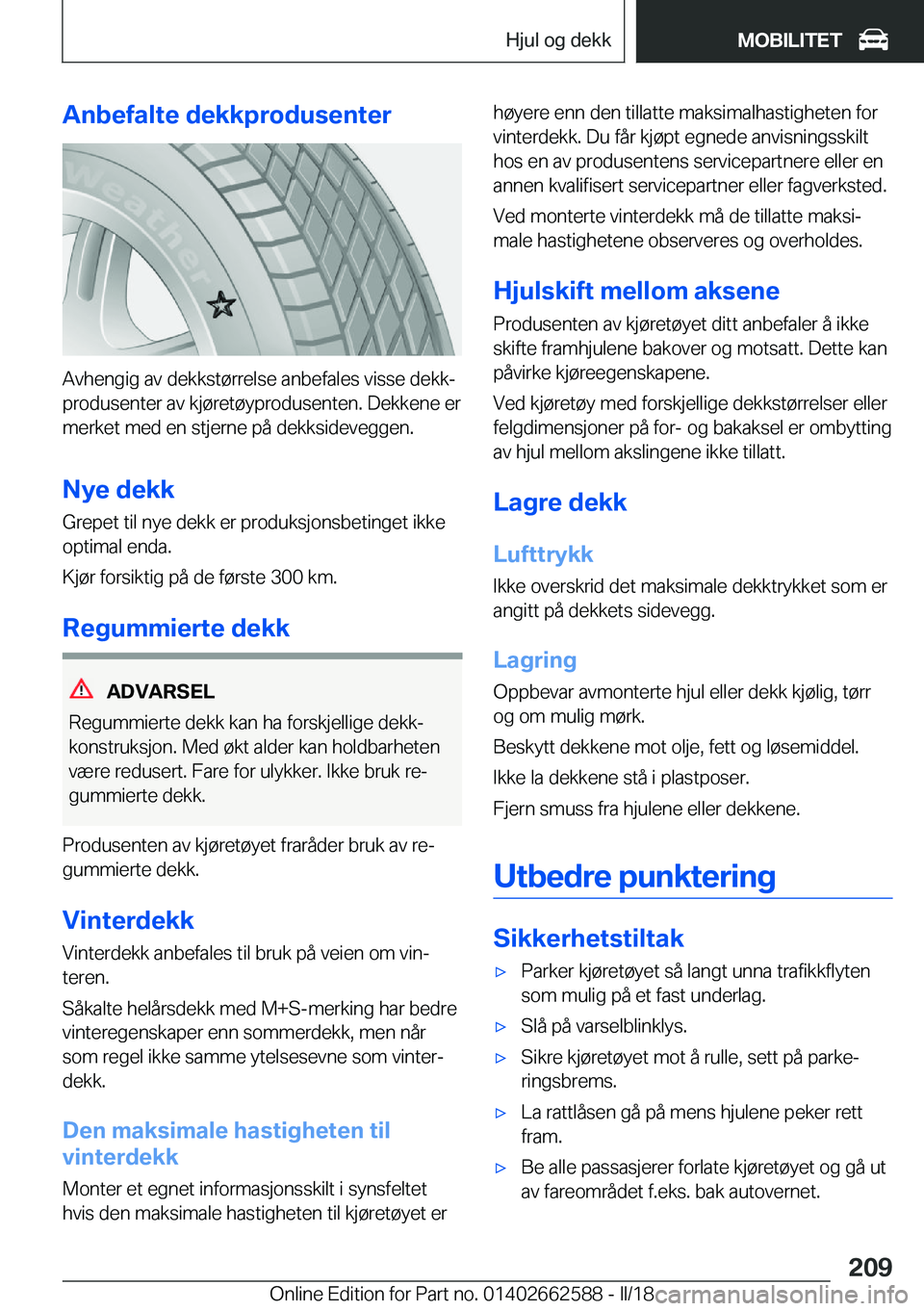 BMW M2 2018  InstruksjonsbØker (in Norwegian) �A�n�b�e�f�a�l�t�e��d�e�k�k�p�r�o�d�u�s�e�n�t�e�r
�A�v�h�e�n�g�i�g� �a�v� �d�e�k�k�s�t�