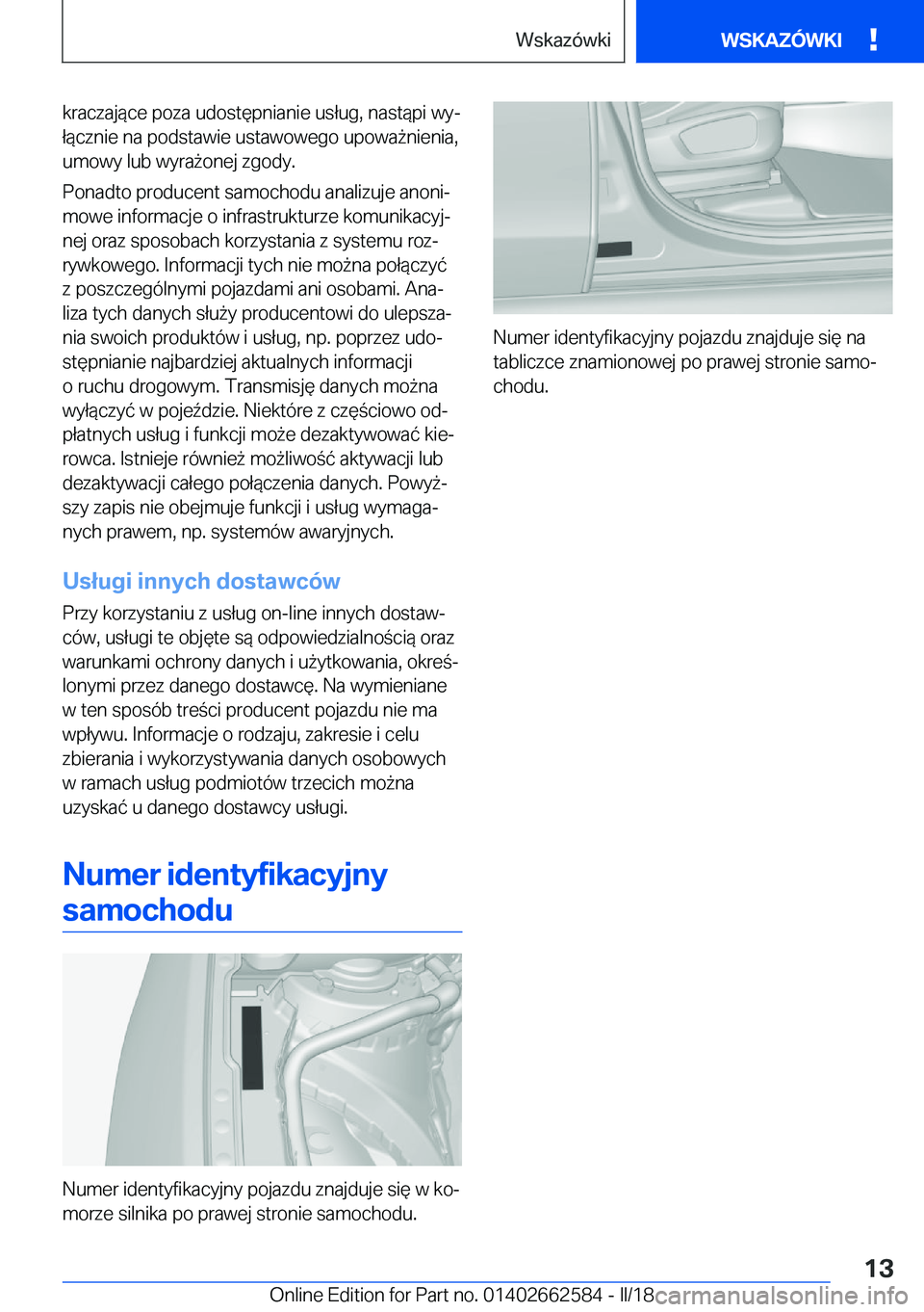 BMW M2 2018  Instrukcja obsługi (in Polish) �k�r�a�c�z�a�j�