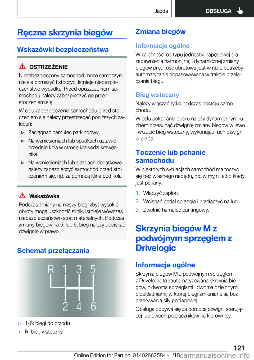 BMW M2 2018  Instrukcja obsługi (in Polish) �R�