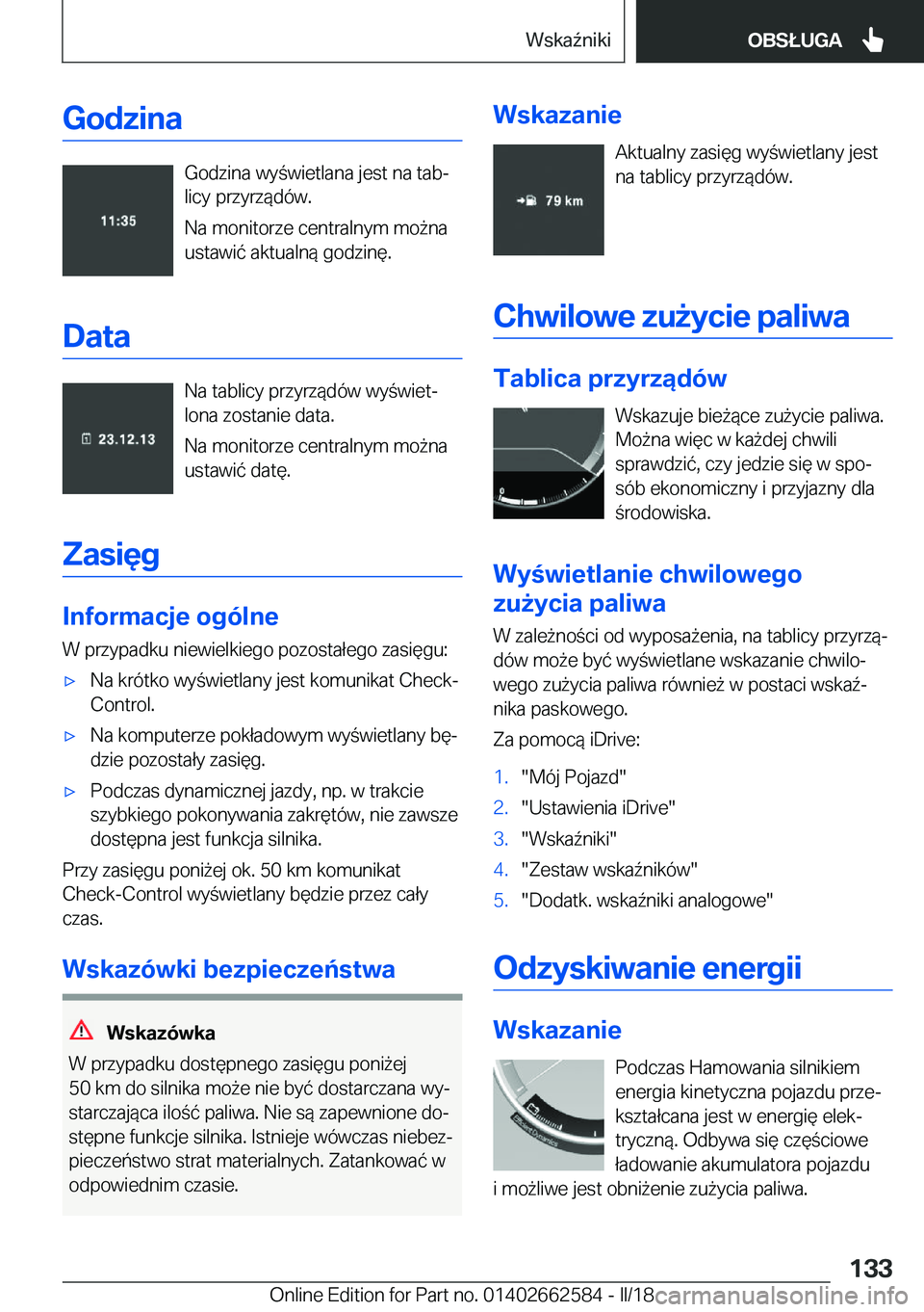 BMW M2 2018  Instrukcja obsługi (in Polish) �G�o�d�z�i�n�a
�G�o�d�z�i�n�a� �w�y �w�i�e�t�l�a�n�a� �j�e�s�t� �n�a� �t�a�bj�l�i�c�y� �p�r�z�y�r�z�