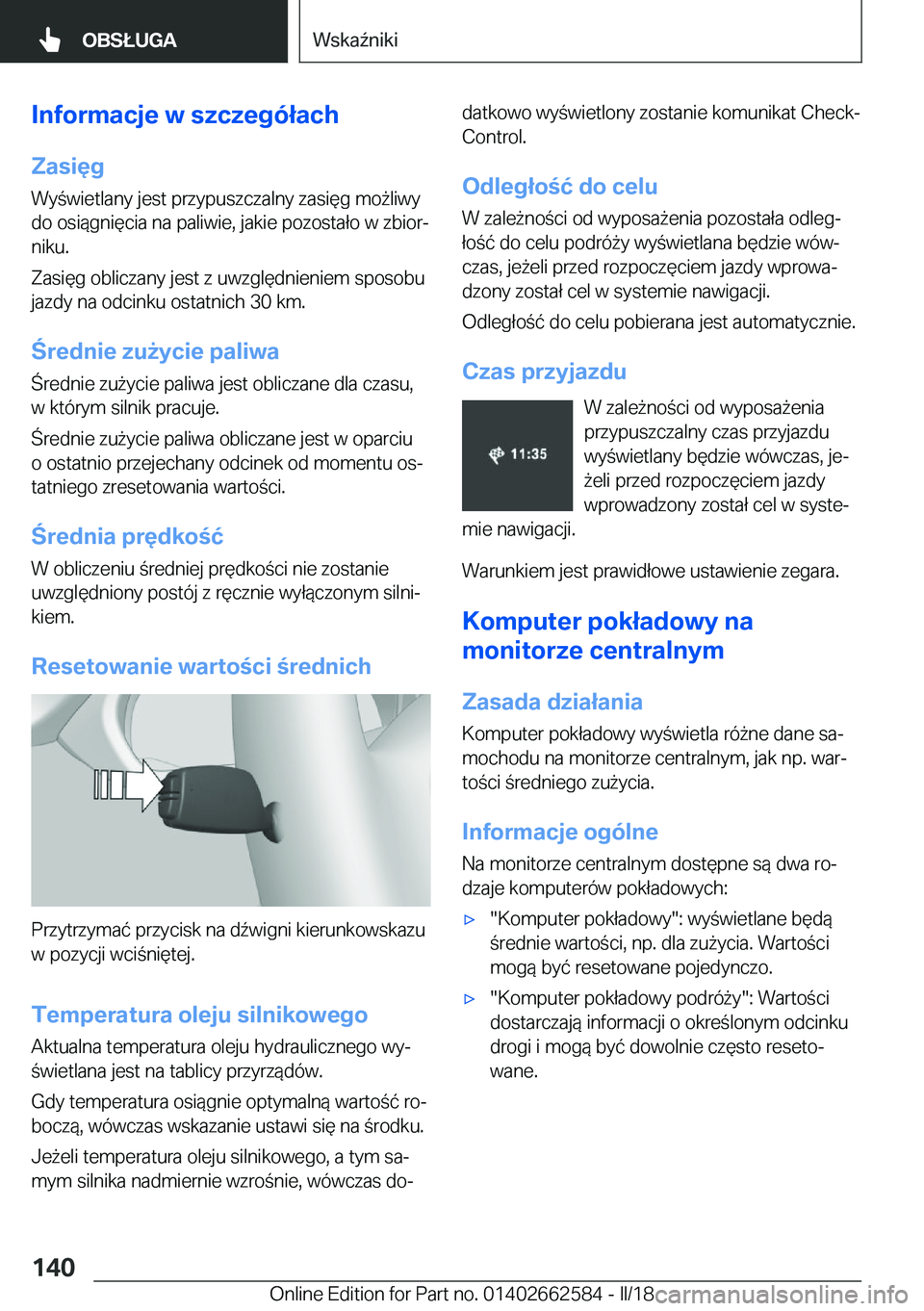 BMW M2 2018  Instrukcja obsługi (in Polish) �I�n�f�o�r�m�a�c�j�e��w��s�z�c�z�e�g�