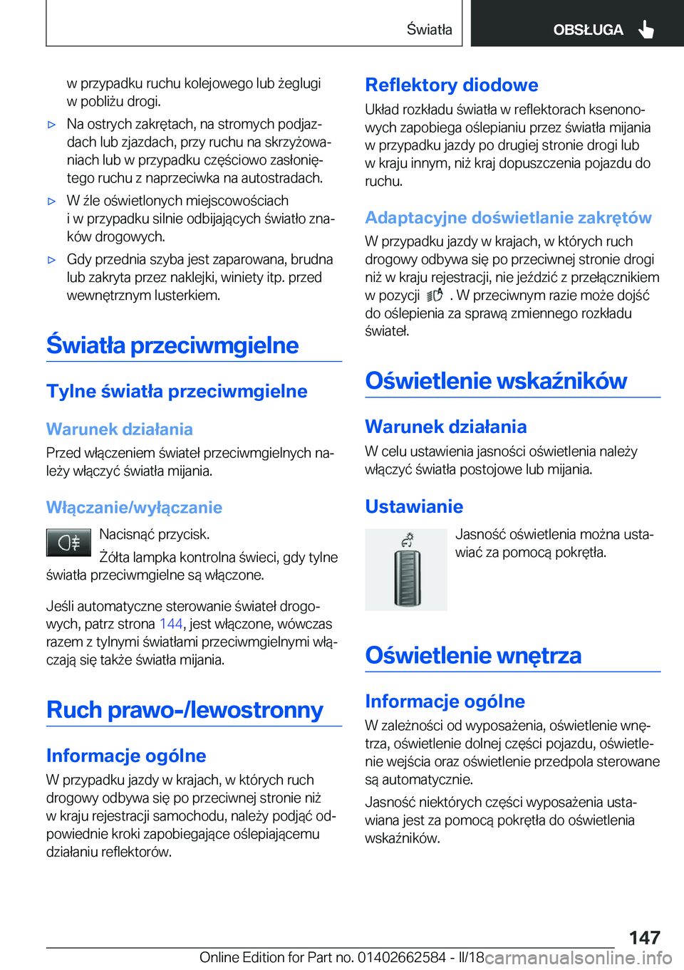 BMW M2 2018  Instrukcja obsługi (in Polish) �w� �p�r�z�y�p�a�d�k�u� �r�u�c�h�u� �k�o�l�e�j�o�w�e�g�o� �l�u�b�  9�e�g�l�u�g�i�w� �p�o�b�l�i 9�u� �d�r�o�g�i�.'x�N�a� �o�s�t�r�y�c�h� �z�a�k�r�