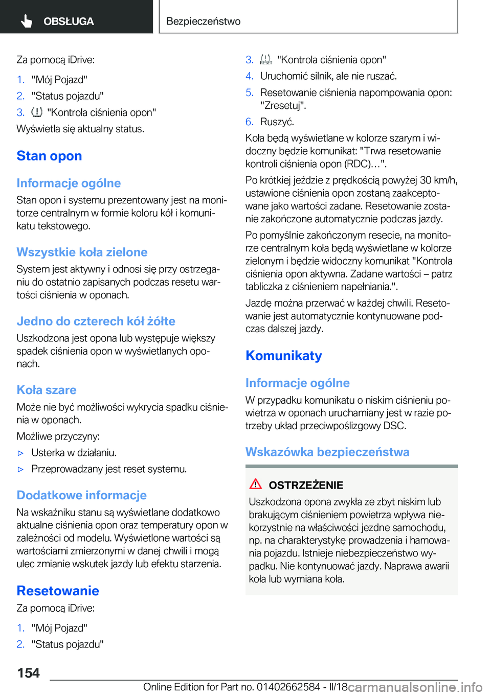 BMW M2 2018  Instrukcja obsługi (in Polish) �Z�a� �p�o�m�o�c�