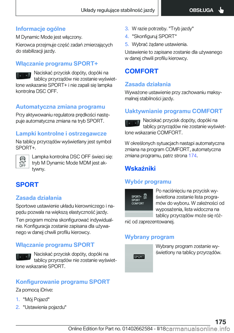 BMW M2 2018  Instrukcja obsługi (in Polish) �I�n�f�o�r�m�a�c�j�e��o�g�