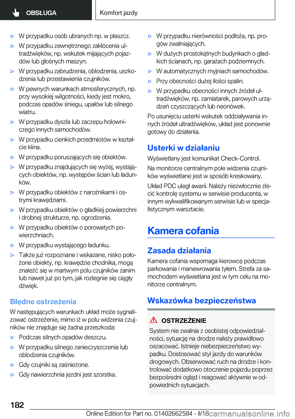 BMW M2 2018  Instrukcja obsługi (in Polish) 'x�W� �p�r�z�y�p�a�d�k�u� �o�s�