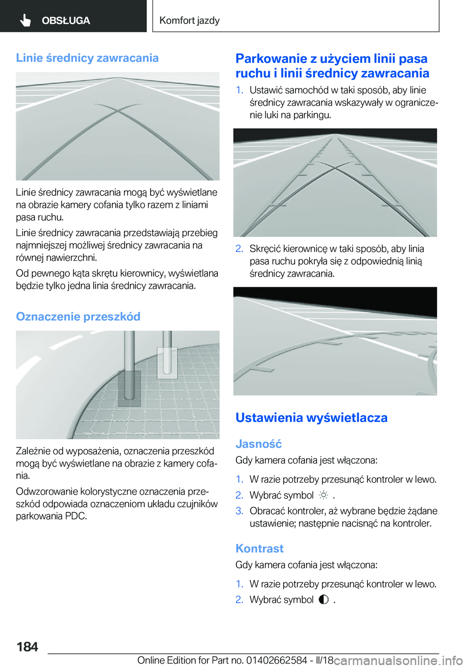 BMW M2 2018  Instrukcja obsługi (in Polish) �L�i�n�i�e��r�e�d�n�i�c�y��z�a�w�r�a�c�a�n�i�a
�L�i�n�i�e�  �r�e�d�n�i�c�y� �z�a�w�r�a�c�a�n�i�a� �m�o�g�