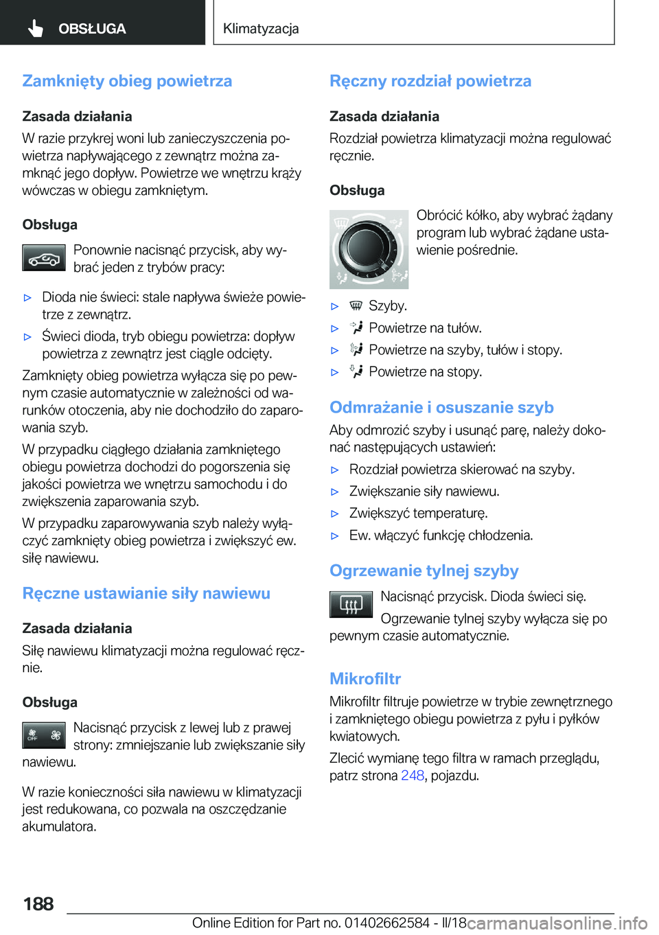 BMW M2 2018  Instrukcja obsługi (in Polish) �Z�a�m�k�n�i�