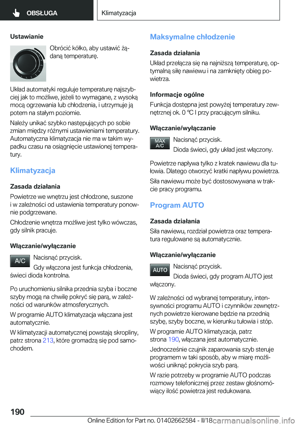 BMW M2 2018  Instrukcja obsługi (in Polish) �U�s�t�a�w�i�a�n�i�e�O�b�r�