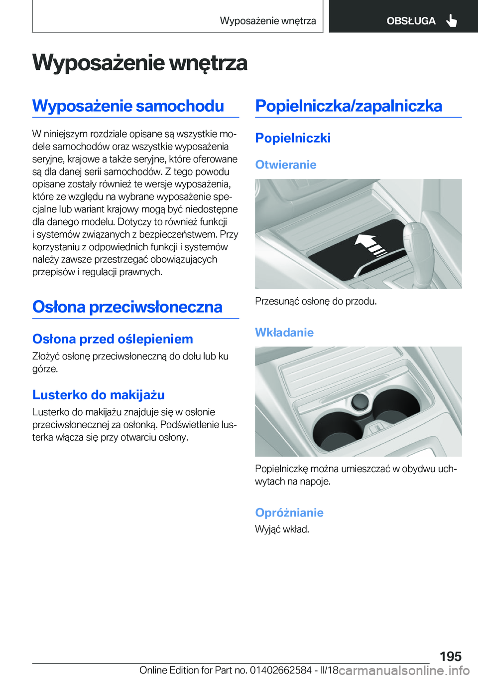 BMW M2 2018  Instrukcja obsługi (in Polish) �W�y�p�o�s�a9�e�n�i�e��w�n�