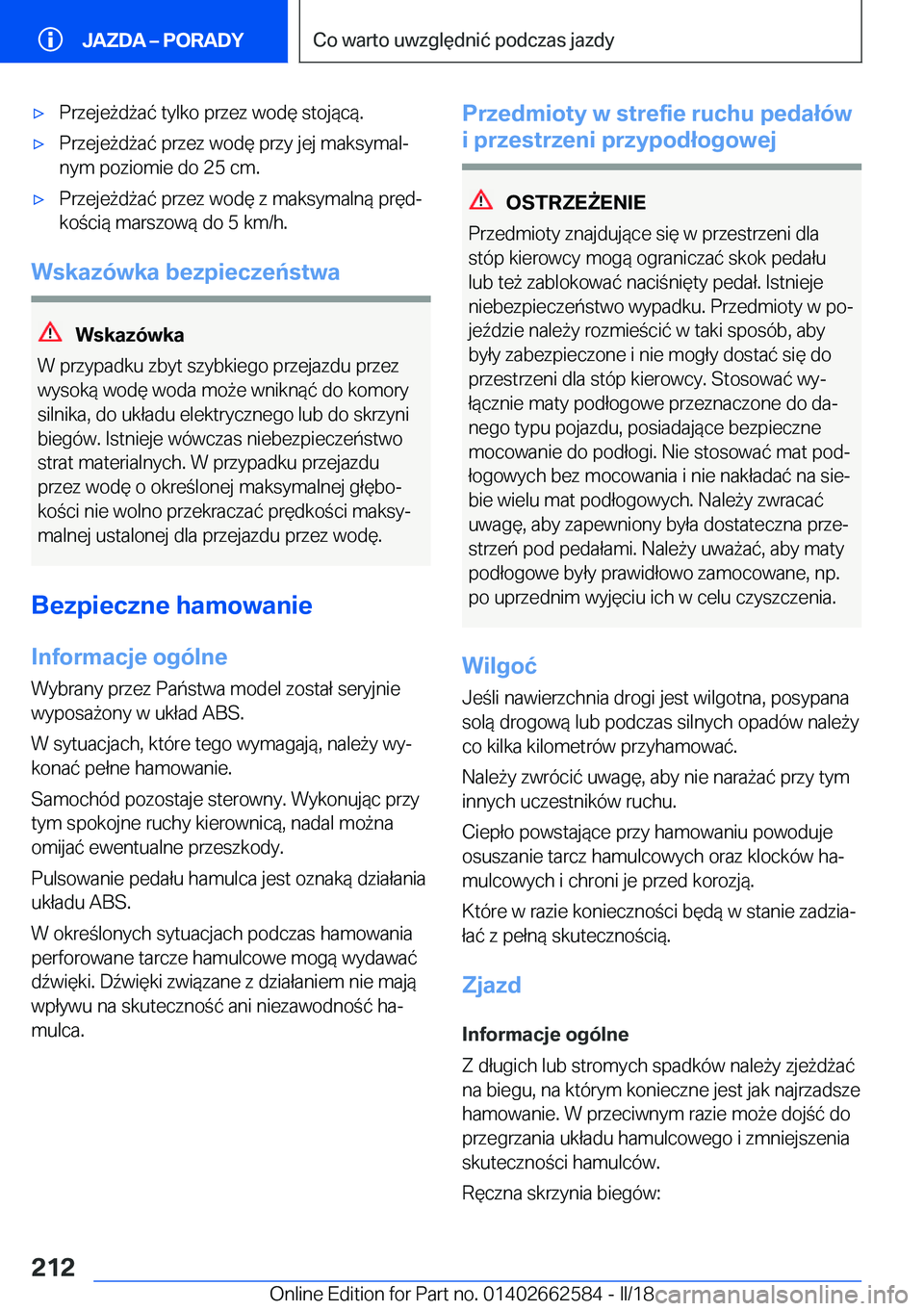 BMW M2 2018  Instrukcja obsługi (in Polish) 'x�P�r�z�e�j�e 9�d 9�a�