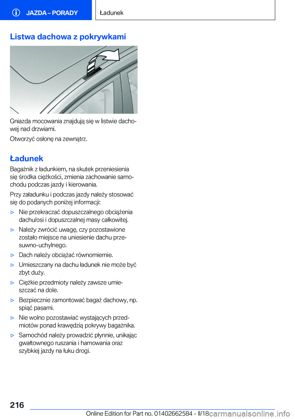 BMW M2 2018  Instrukcja obsługi (in Polish) �L�i�s�t�w�a��d�a�c�h�o�w�a��z��p�o�k�r�y�w�k�a�m�i
�G�n�i�a�z�d�a� �m�o�c�o�w�a�n�i�a� �z�n�a�j�d�u�j�