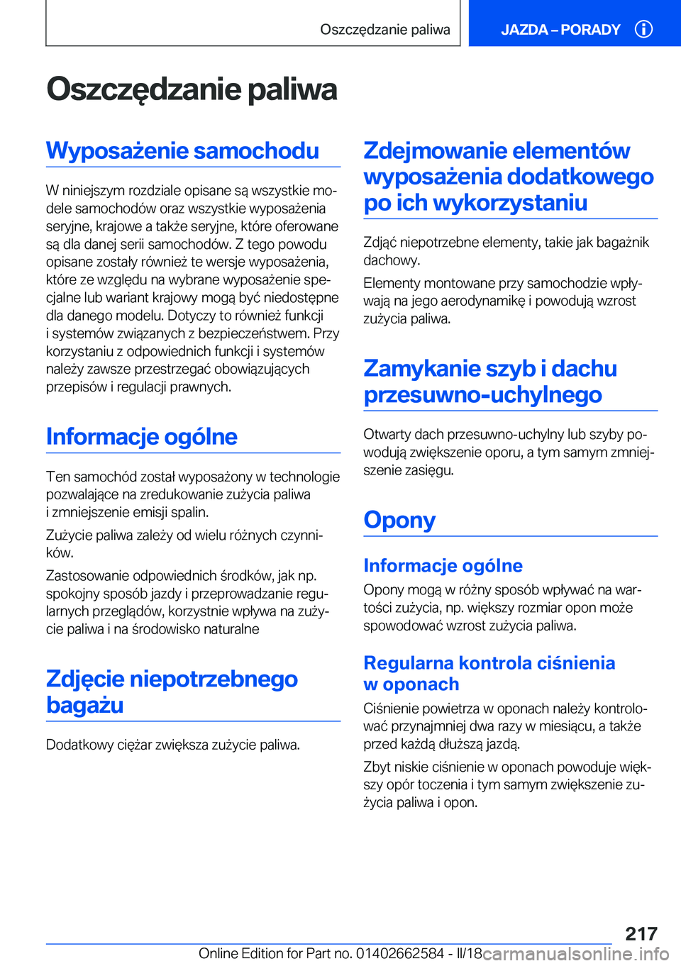 BMW M2 2018  Instrukcja obsługi (in Polish) �O�s�z�c�z�