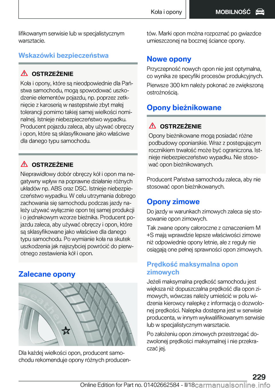 BMW M2 2018  Instrukcja obsługi (in Polish) �l�i�f�i�k�o�w�a�n�y�m� �s�e�r�w�i�s�i�e� �l�u�b� �w� �s�p�e�c�j�a�l�i�s�t�y�c�z�n�y�m�w�a�r�s�z�t�a�c�i�e�.
�W�s�k�a�z�