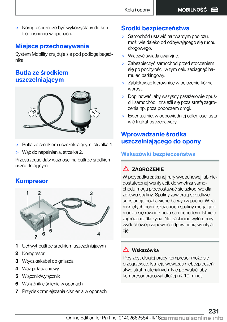 BMW M2 2018  Instrukcja obsługi (in Polish) 'x�K�o�m�p�r�e�s�o�r� �m�o 9�e� �b�y�