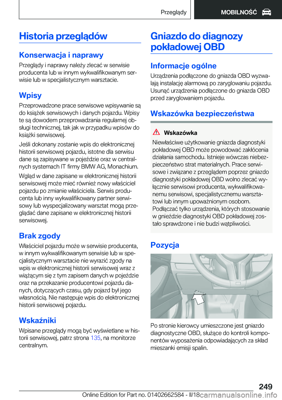 BMW M2 2018  Instrukcja obsługi (in Polish) �H�i�s�t�o�r�i�a��p�r�z�e�g�l�ą�d�