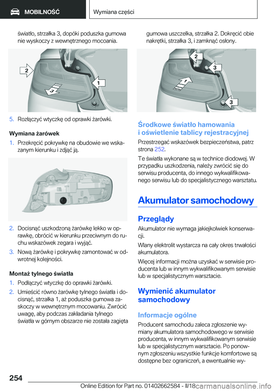 BMW M2 2018  Instrukcja obsługi (in Polish)  �w�i�a�t�ł�o�,� �s�t�r�z�a�ł�k�a� �3�,� �d�o�p�