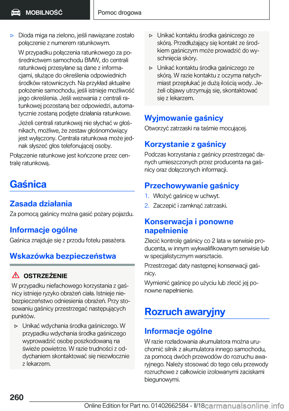 BMW M2 2018  Instrukcja obsługi (in Polish) 'x�D�i�o�d�a� �m�i�g�a� �n�a� �z�i�e�l�o�n�o�,� �j�e �l�i� �n�a�w�i�