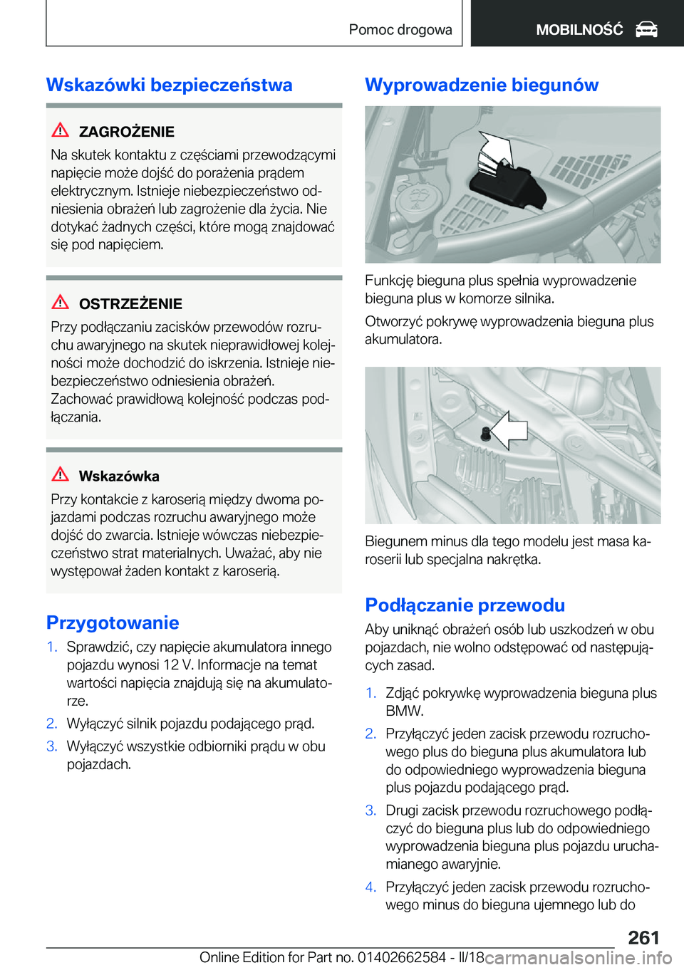 BMW M2 2018  Instrukcja obsługi (in Polish) �W�s�k�a�z�