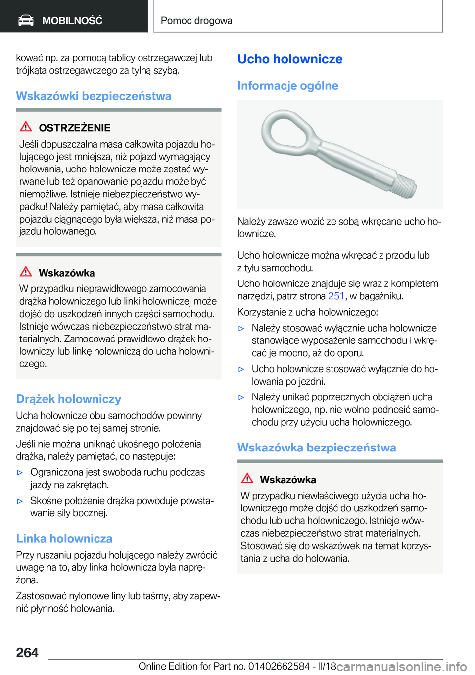 BMW M2 2018  Instrukcja obsługi (in Polish) �k�o�w�a�