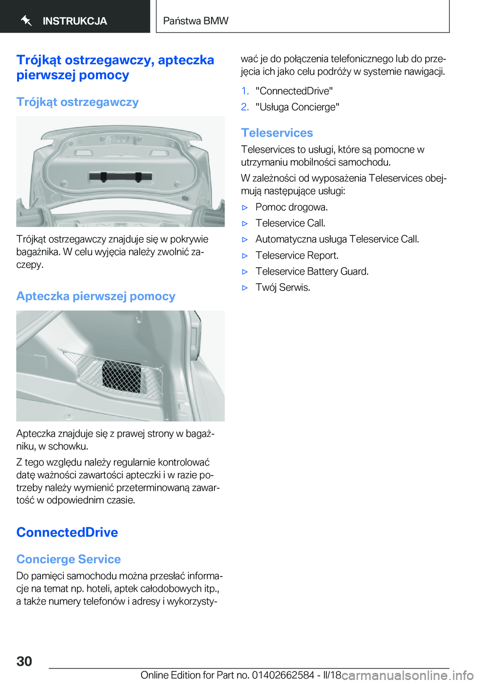 BMW M2 2018  Instrukcja obsługi (in Polish) �T�r�