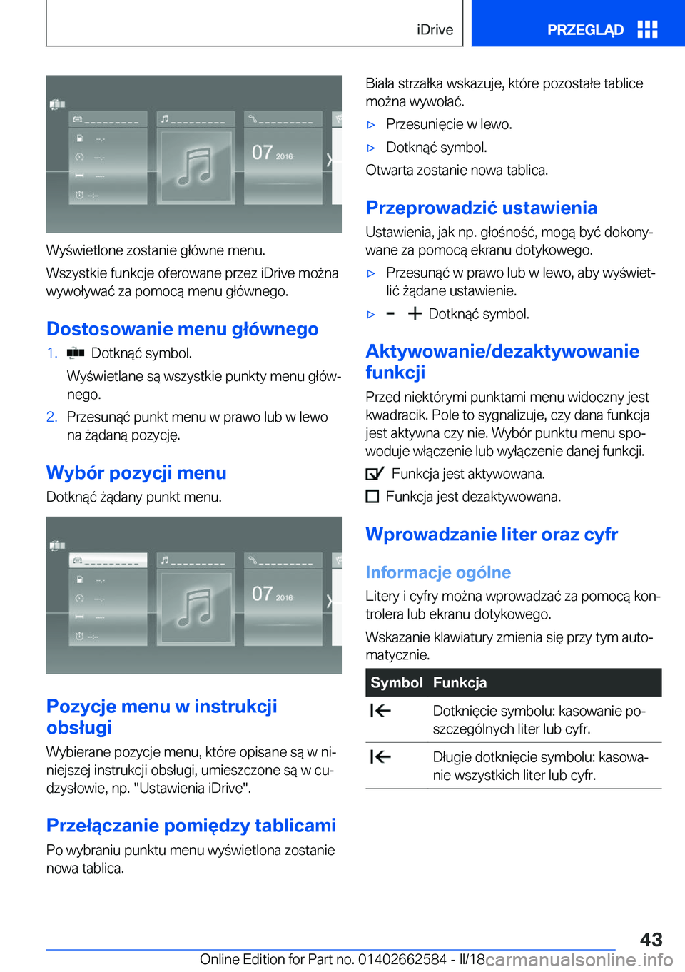BMW M2 2018  Instrukcja obsługi (in Polish) �W�y �w�i�e�t�l�o�n�e� �z�o�s�t�a�n�i�e� �g�ł�