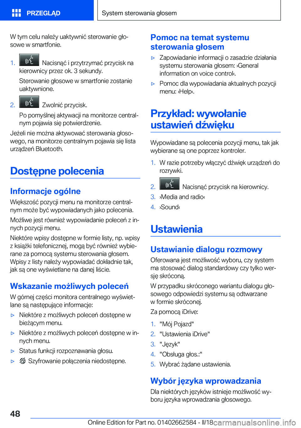 BMW M2 2018  Instrukcja obsługi (in Polish) �W� �t�y�m� �c�e�l�u� �n�a�l�e 9�y� �u�a�k�t�y�w�n�i�