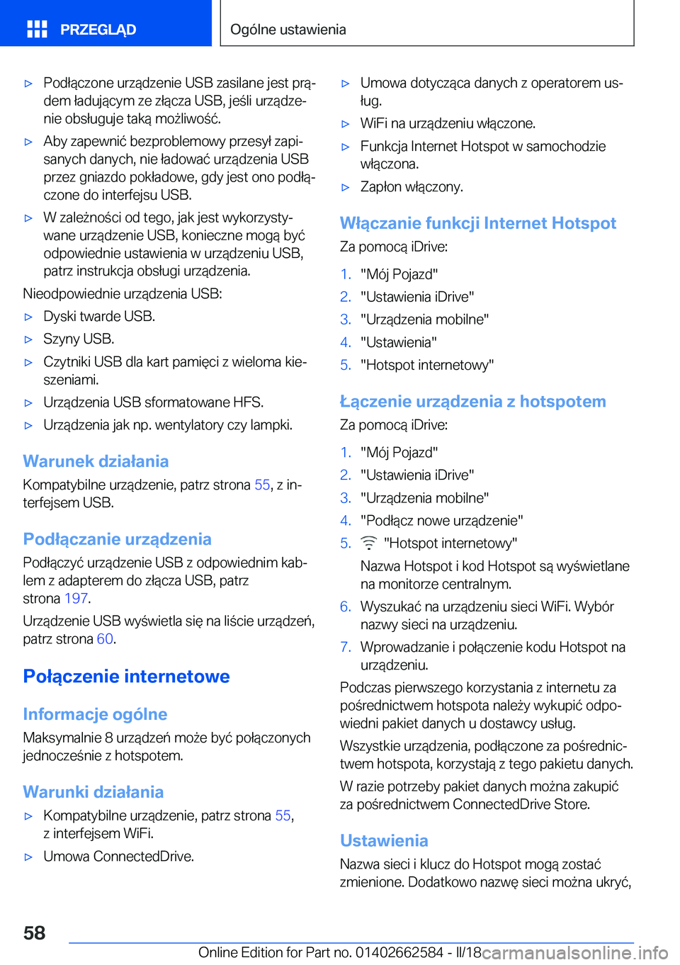 BMW M2 2018  Instrukcja obsługi (in Polish) 'x�P�o�d�ł�