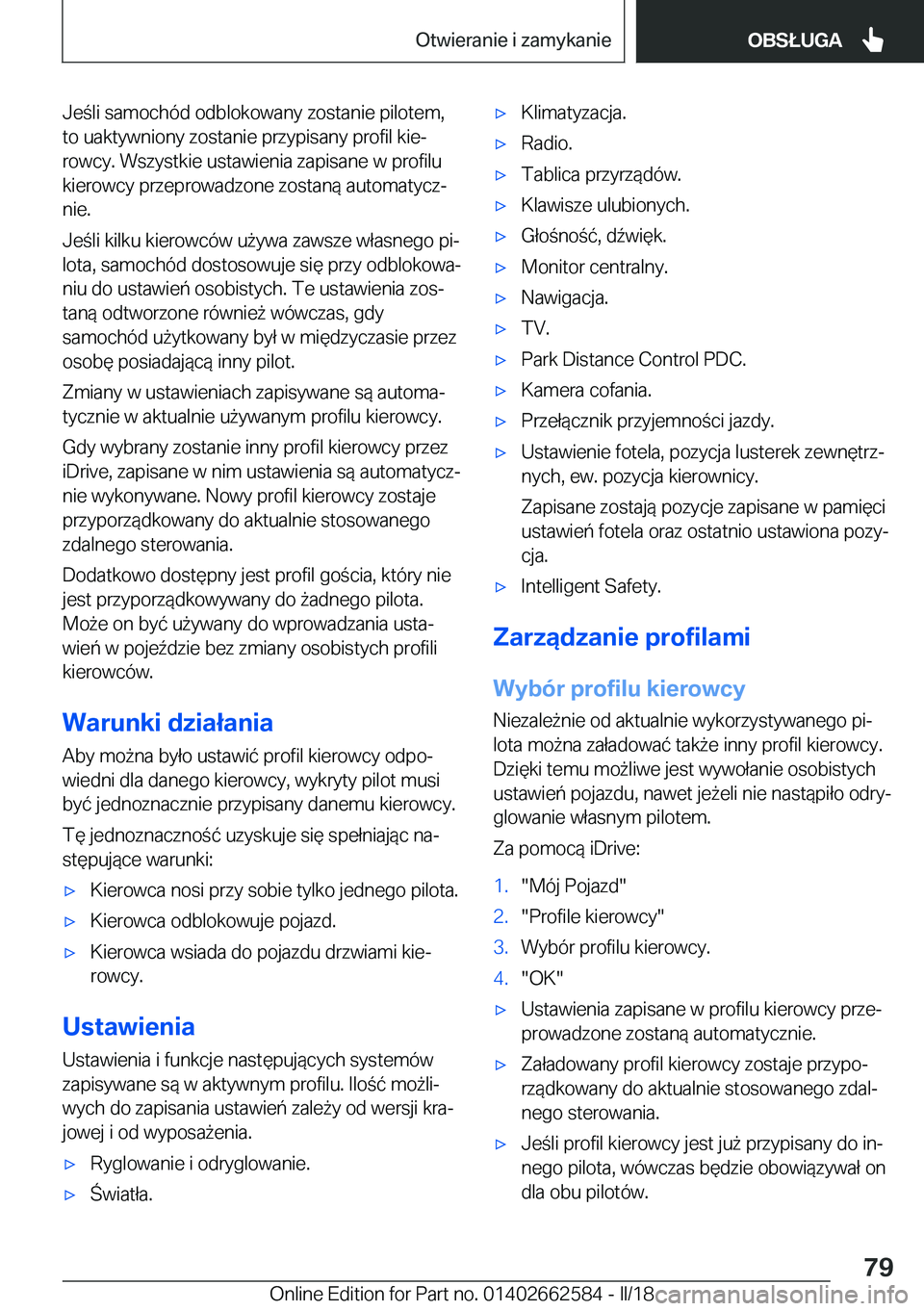 BMW M2 2018  Instrukcja obsługi (in Polish) �J�e �l�i� �s�a�m�o�c�h�