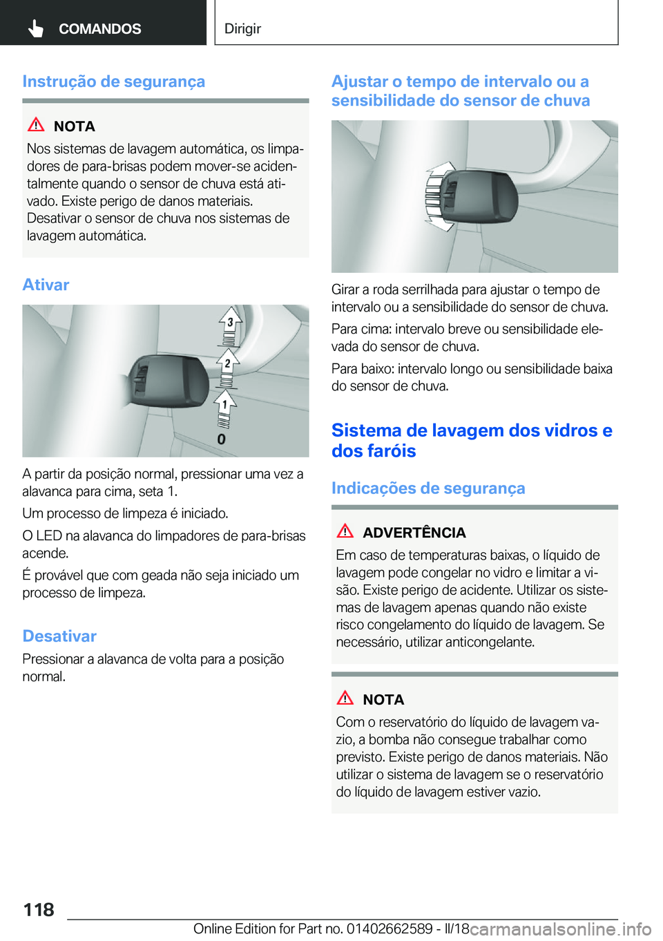 BMW M2 2018  Manual do condutor (in Portuguese) �I�n�s�t�r�u�