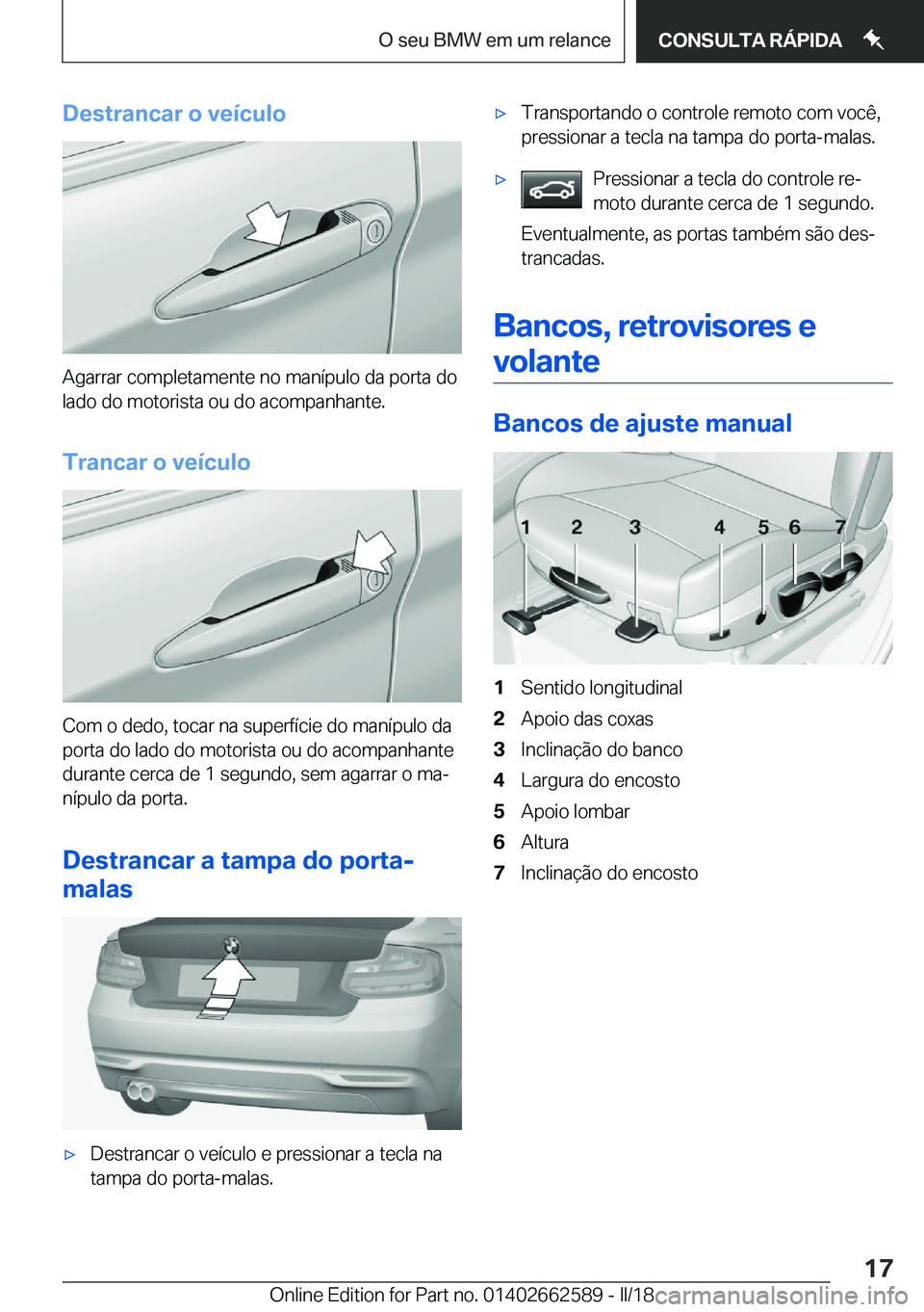 BMW M2 2018  Manual do condutor (in Portuguese) �D�e�s�t�r�a�n�c�a�r��o��v�e�